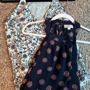 Two (2) Floral Loft Sleeveless Chiffon Blouses